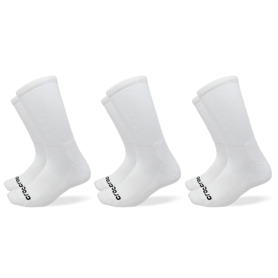 CrocsSocks Crew Texture Logo 3PK | Crocs Popular