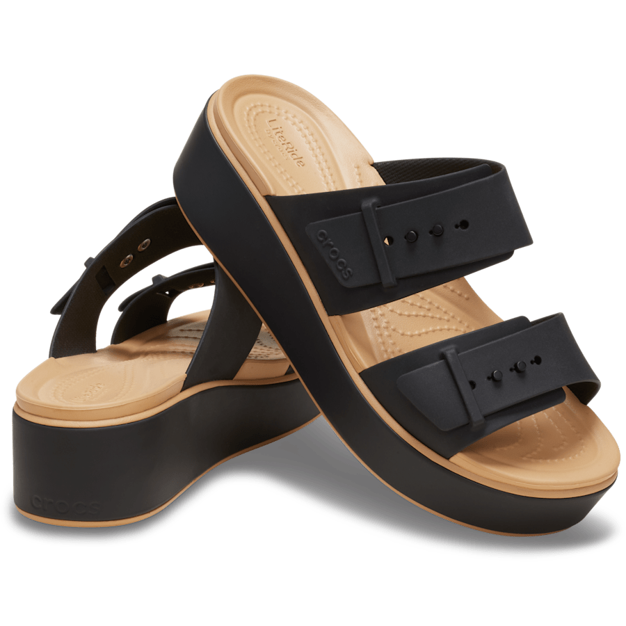 Brooklyn Buckle Matte Wrap Low Wedge | Crocs Recommended