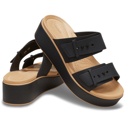 Brooklyn Buckle Matte Wrap Low Wedge | Crocs Recommended