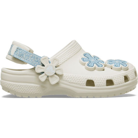 Toddler Classic Denim Flower Adjustable Backstrap Clog | Crocs Recommended