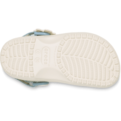 Toddler Classic Denim Flower Adjustable Backstrap Clog | Crocs Recommended