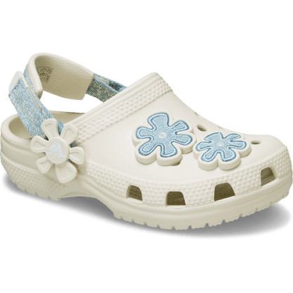 Toddler Classic Denim Flower Adjustable Backstrap Clog | Crocs Recommended