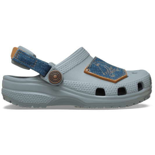Toddler Classic Denim Adjustable Backstrap Clog | Crocs Premium