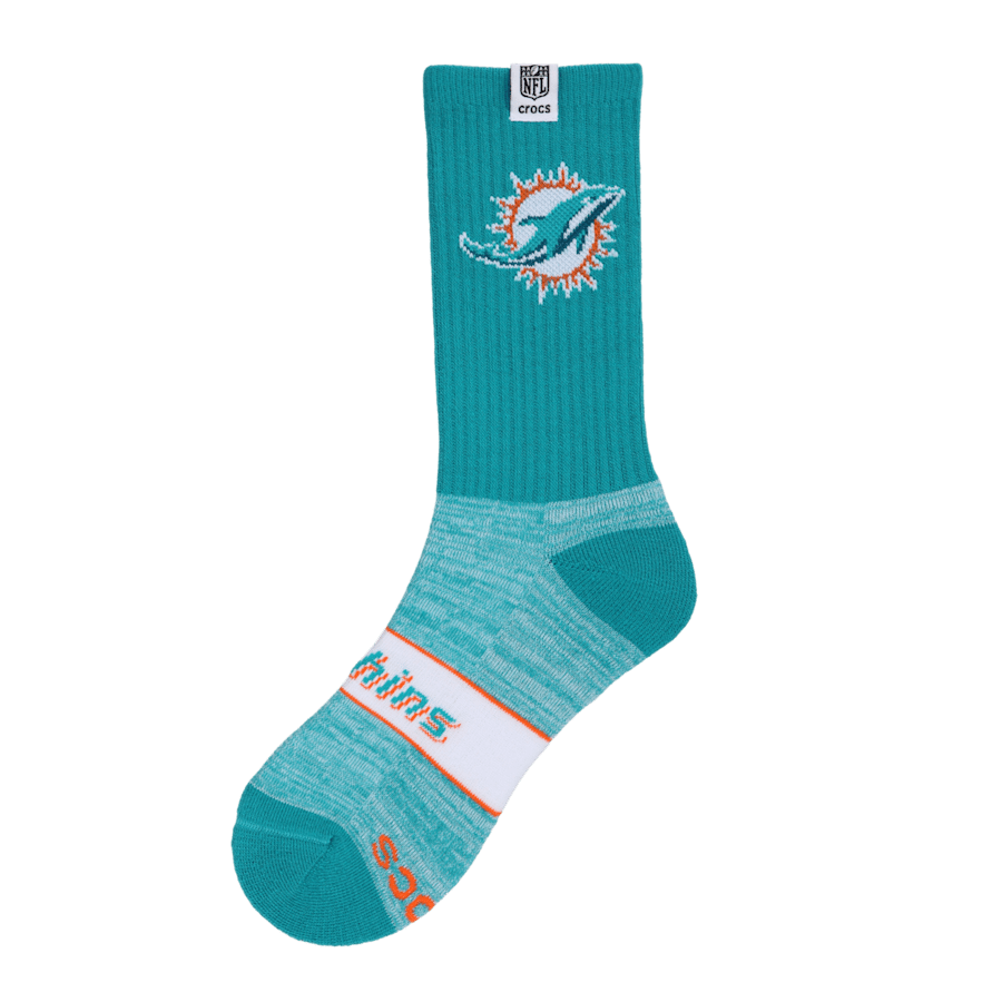 NFL Miami Dolphins Crocs Socks | Crocs Quality