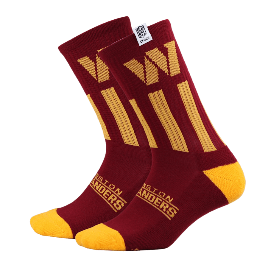 NFL Washington Commanders Crocs Socks | Crocs Deals