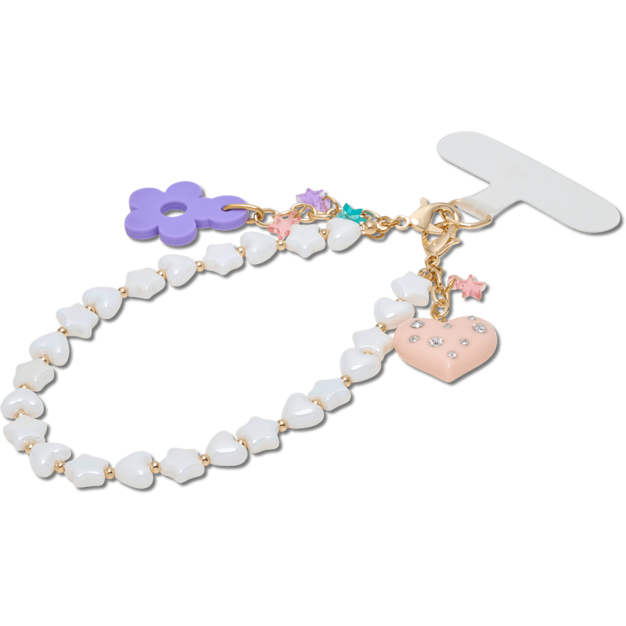 Beaded Heart Flower Phone Wristlet | Crocs Signature