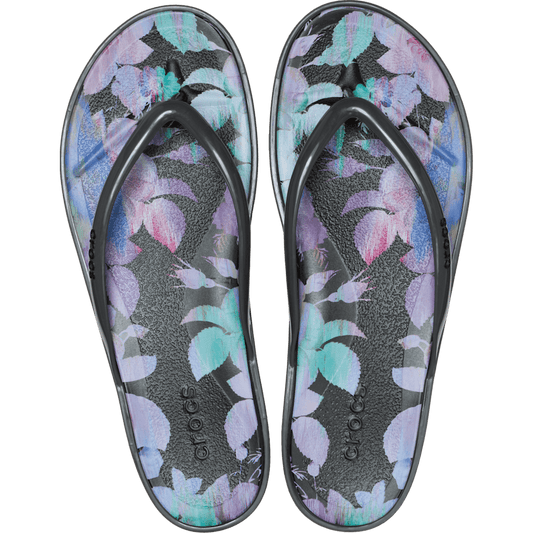 Miami Round Toe Dark Floral Flip | Crocs Best Price
